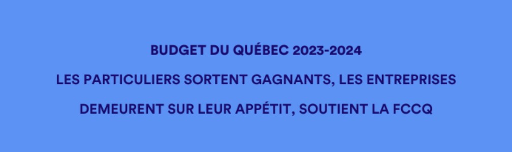Budget du Québec 2023-2024